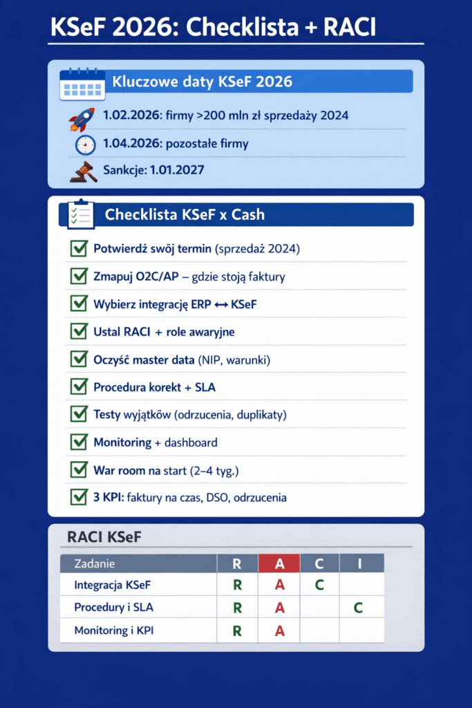 KSeF 2026 checklista – plan wdrożenia bez utraty płynności